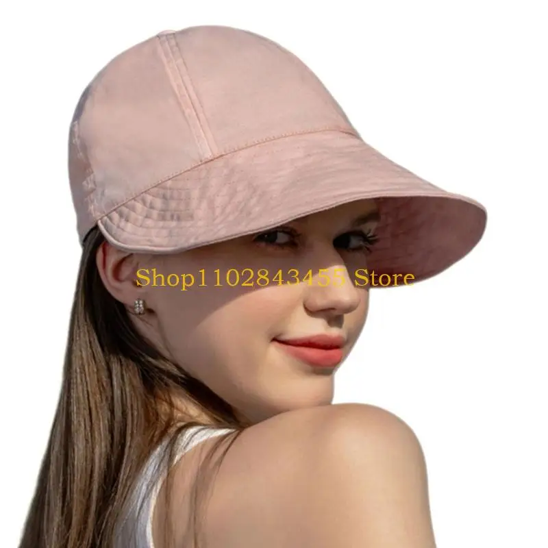 49MC Breathable Cotton Linen Sun Hat Wide Brims Quick Drying Sun Protective Bucket Hat For Women Men Outdoor Sports Travel