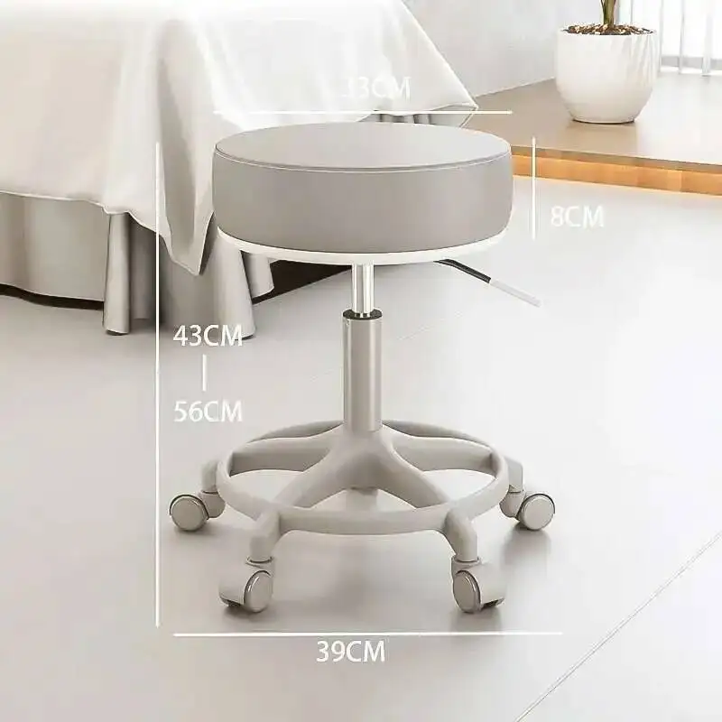 كرسي صالون كراسي مصفف الشعر غرفة المعيشة عجلات دوارة مسمار الدورية المهنية تصفيف الشعر صالون الحلاقة Cadeira De Barbeiro #4