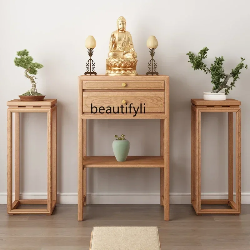 

New Chinese Style Solid Wood Altar Incense Burner Table Modern Household Buddha Table Altar Buddha Shrine Table