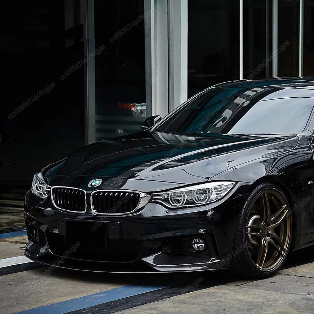 ل BMW F32 F33 F36 420i 430i 420d M440i 2014-2020 ABS لمعان أسود ضبط 4 قطعة الجبهة شفة مصد السيارة الناشر الفاصل غطاء طقم الجسم