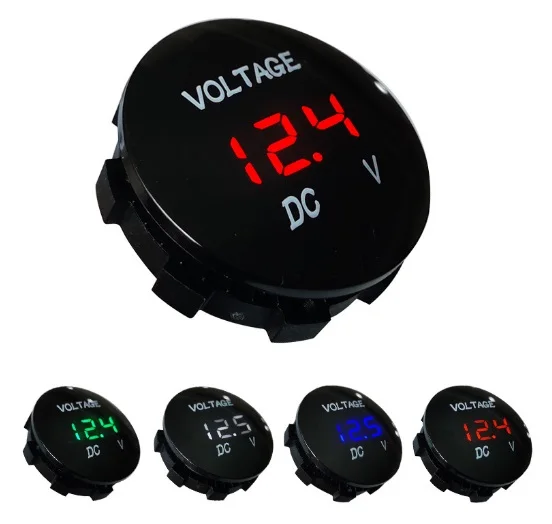 DC 5V-48V LED Digital Voltmeter Ammeter รถรถจักรยานยนต์เครื่องวัดแรงดันไฟฟ้า Volt Detector Tester Monitor แผง