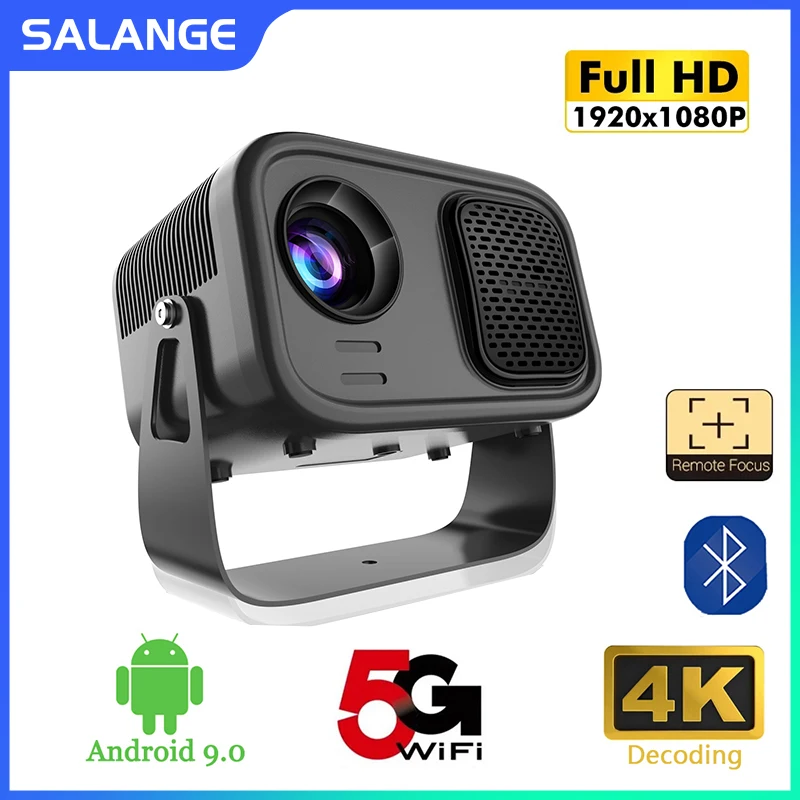 

Salange P28A Projector Portable Android 9 Video Beamer Supported 1080P WiFi Bluetooth Smart Home Theater Movie Airplay Miracast