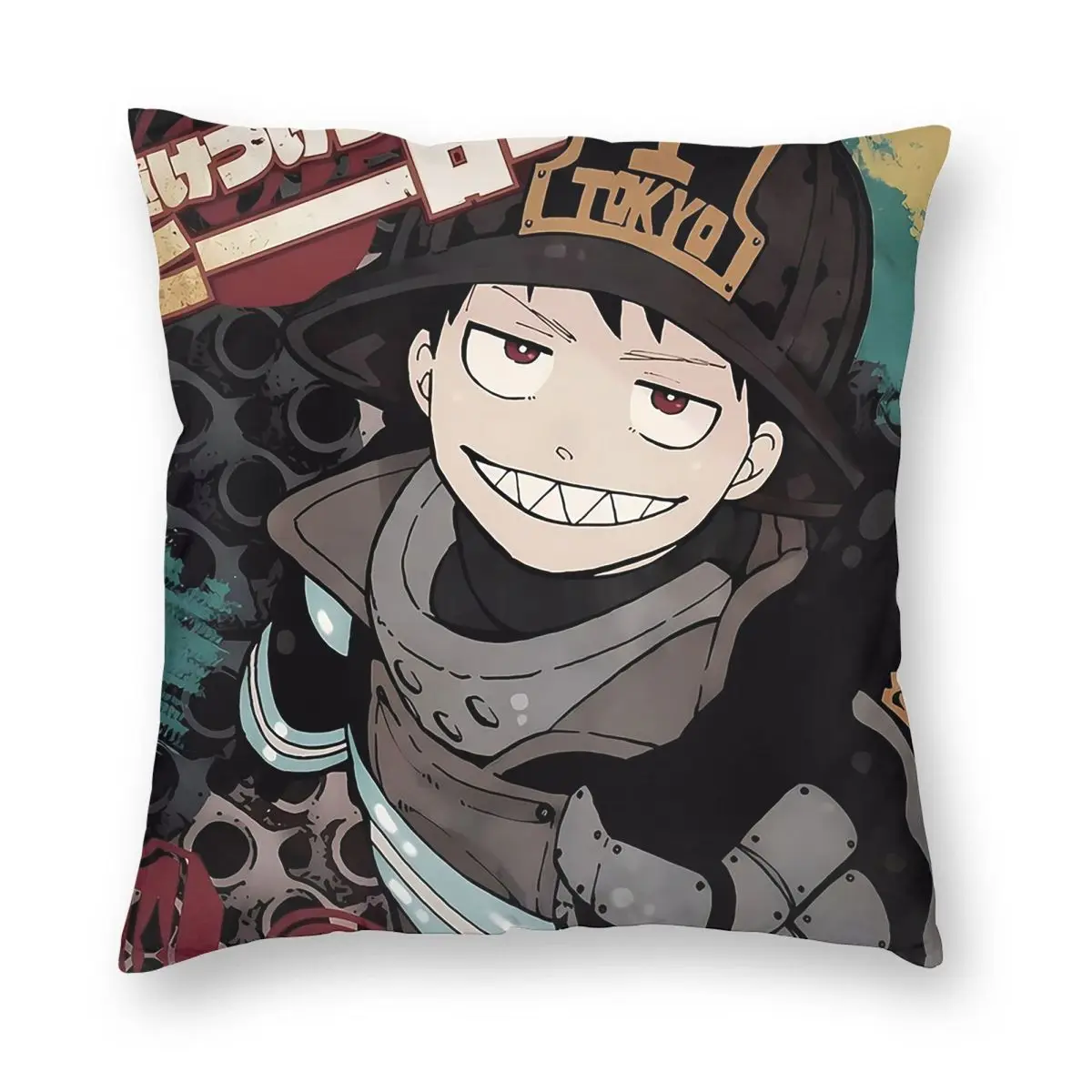 Adventure Anime Fire Force S3 Square Pillowcase Pillow Cover Cushion Decor Comfort Throw Pillow for Home Living Room