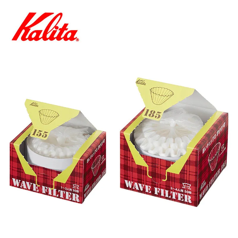Japanese original KALITA hand-brewed coffee filter paper, basket cake cup origami filter cup filter paper No. 155/185