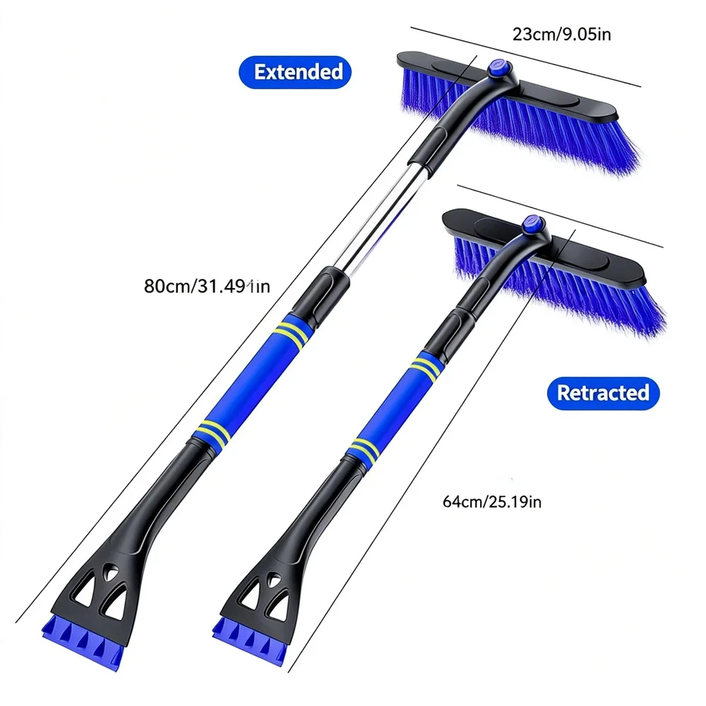 Car Snow Shovel with Ice Scraper, Winter Driving Essential, Ideal Car Owner Accessory, Efficient Snow Removal Tool - view 3