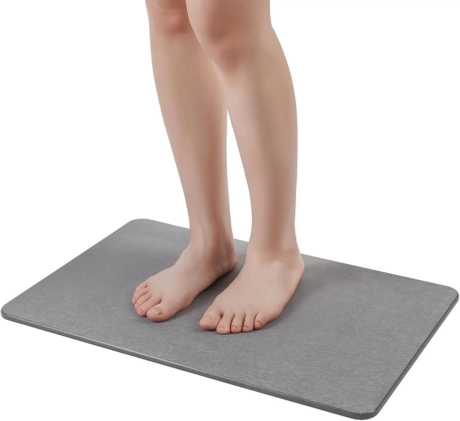 

Natural Stone Bath Mat, Fast Drying & Anti-Slip, Super Absorbent for Bathroom or Kitchen, Easy Clean (23.5x15.5 Inch)