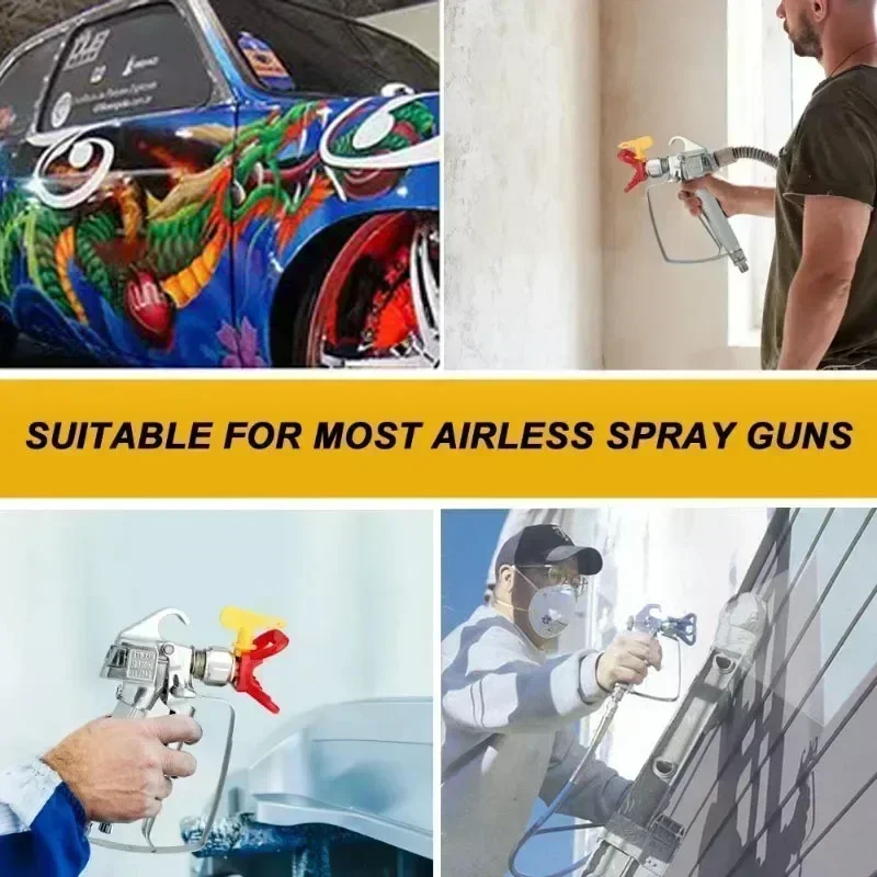 Vepart Punta de boquilla de pistola de pulverización sin aire amarilla, puntas sin aire para múltiples modelos, 3600psi, 395 /515/417/211/517/635/109, para pulverizador de pintura