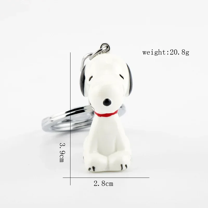 Snoopy Cartoon Keychain Cute Dog Doll Keyring Bag Pendant Women Car Keyholder Creative Bag Trinket Fashion Key Chain Accessories