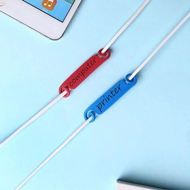 581E Cable Tags Cable Labels Multicolor Cable Identification Marking Signs Cord Management Wire Organizing Management Labels