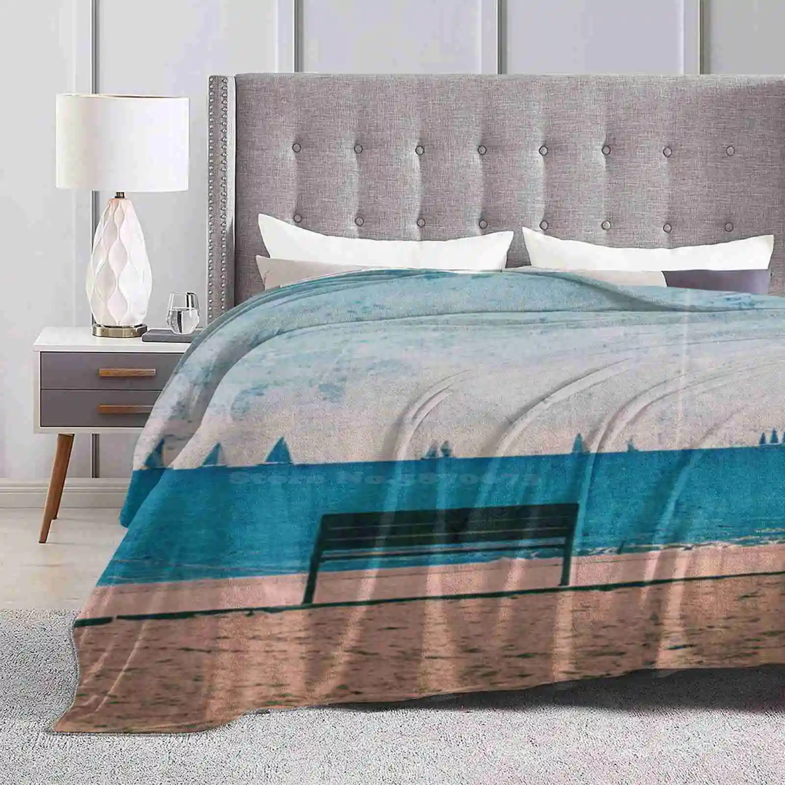 The Regatta Four Seasons Comfortable Warm Soft Throw Blanket Regatta Yacht France Texture Seascape Summer Frejus Race Rosedew