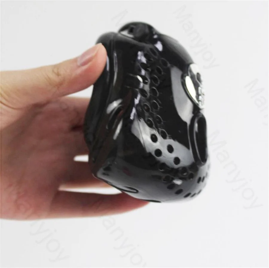 سيسي ذكر مغلق بالكامل ضبط النفس الديك قفص الطيور قابل للقفل قفص القضيب حلقة القضيب سيسي عبودية جهاز حلقة جوفاء #6