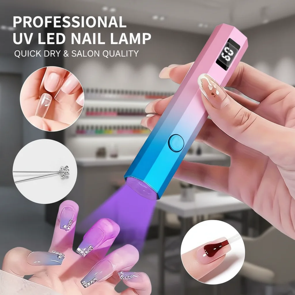 Convenient Handheld Nail Dryer Lamp UV/LED Nail Curing All Gel Polish Nail Art Tool Nail Art Convenient Nail Lamp