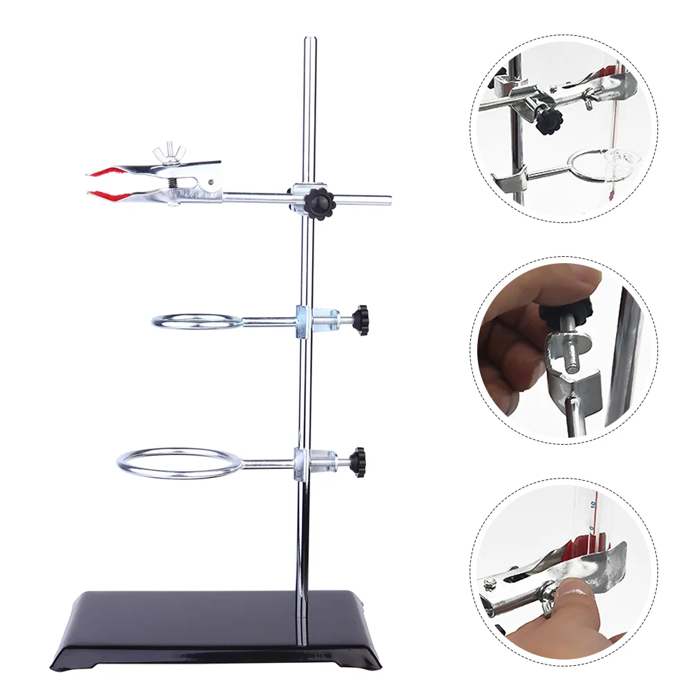 Experimental Bench Iron Stand Clamp Lab Metalware Fixture Bracket Test Tube Stainless Steel Laboratory Ring Clamps Heavy