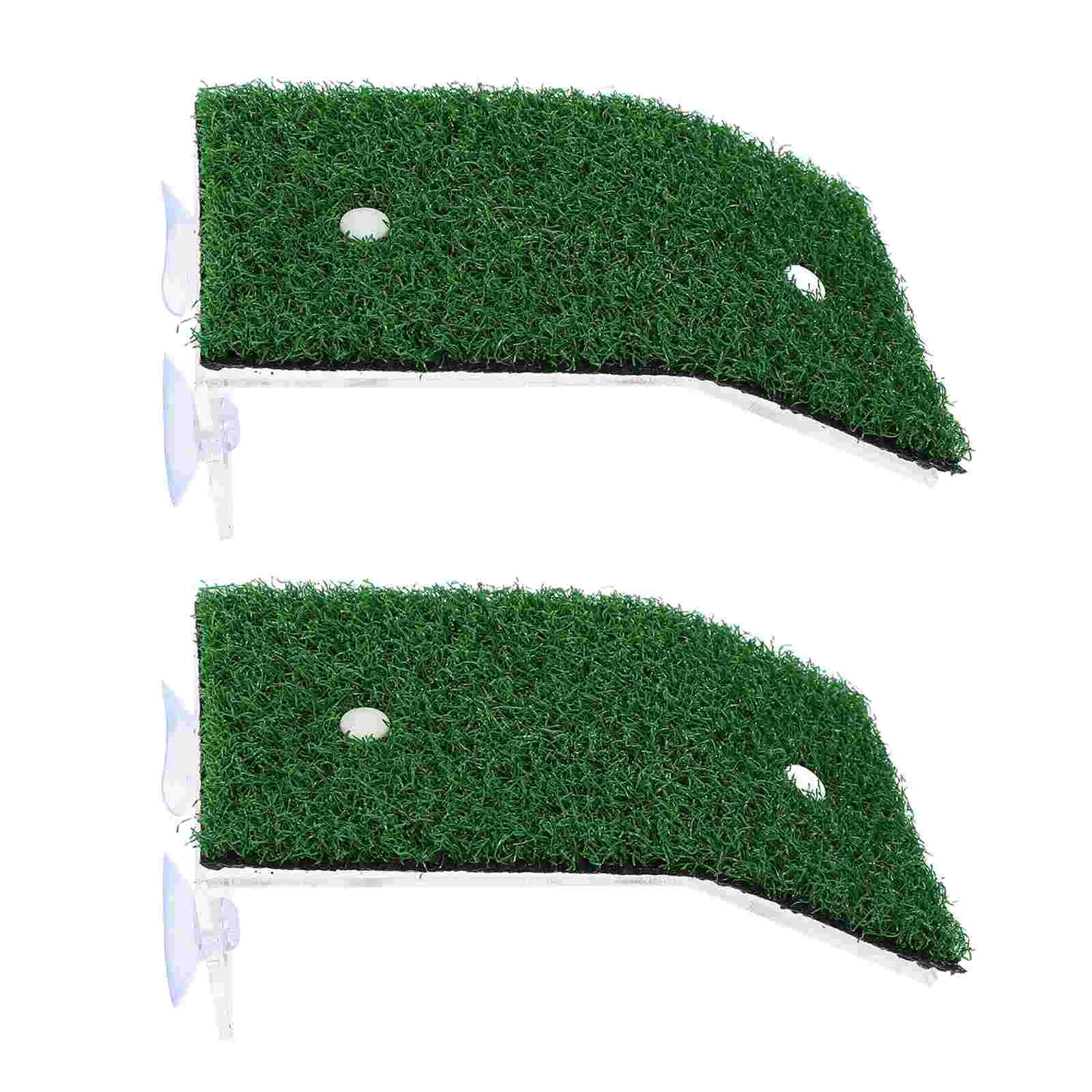 

2 Pcs Turtle Terrace Dock Acrylic Docks Tank Platform Wear-resistant Basking Tortoise Supply Removable Ramp Sea Sunbathing