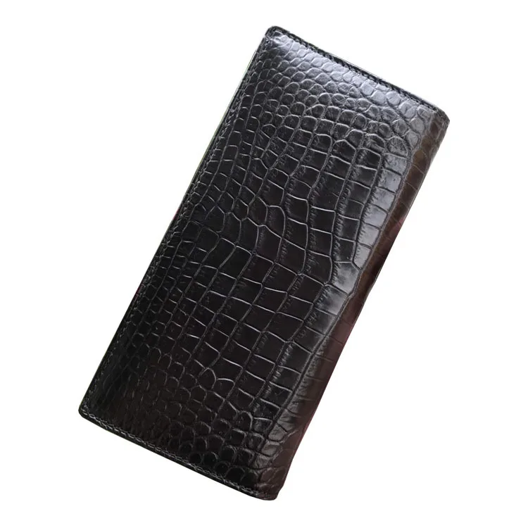 2023 Fashion Business Men\'s Alligator Wallets Crocodile Genuine Leather Long Organizer Wallet Boy Brand Luxury Card Holder Purse