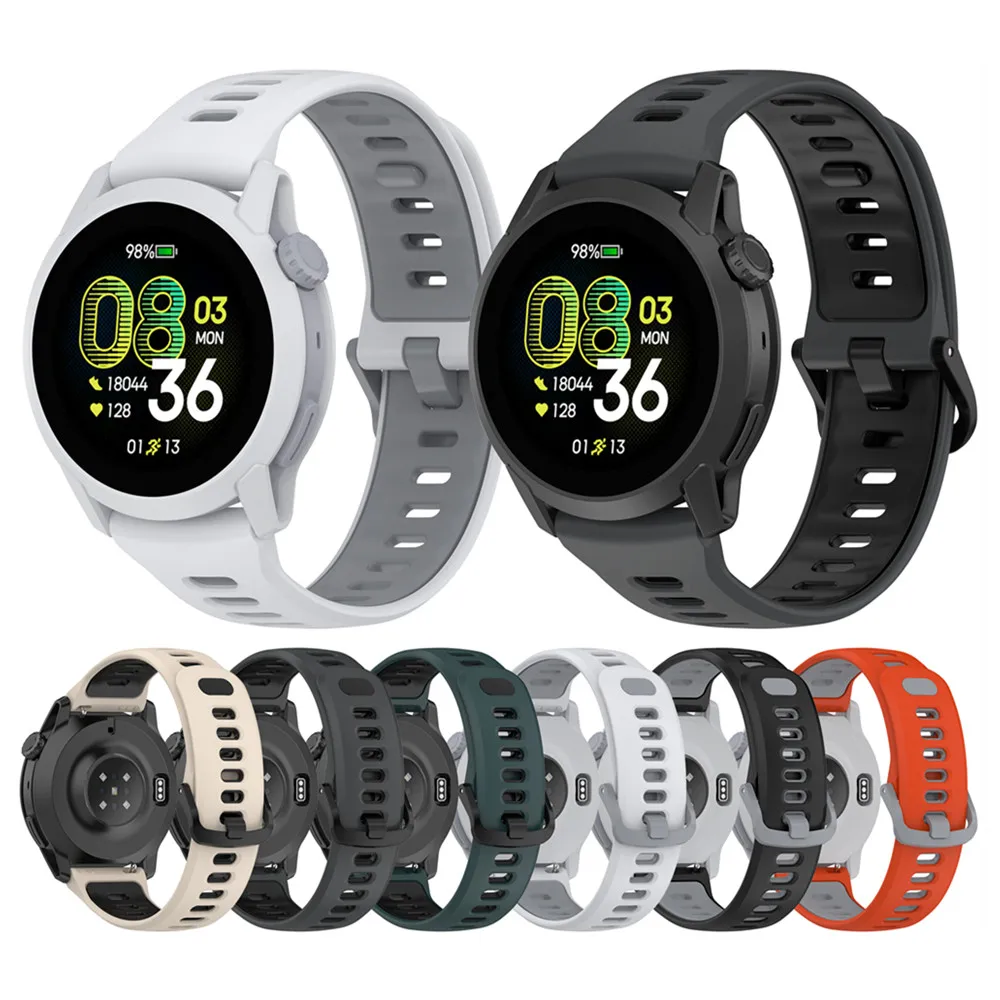 Double Color 22mm universal strap For Huami Amazfit T-REX3 Pro 48MM / Helio Strap / Balance 2 / BIP5 / GTR 4 3 2 rubber buckle s