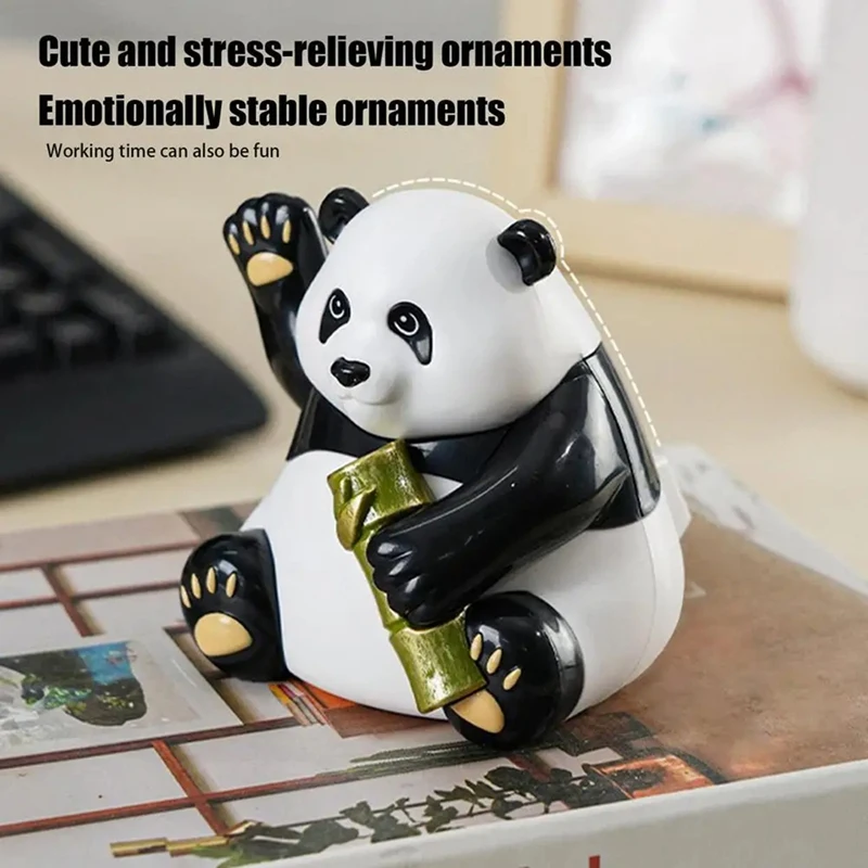 Solar Dancing Toys Solar Panda Bear Bobblehead Collectible Figurines Car Dashboard Decor Panda Desk Accessories Office