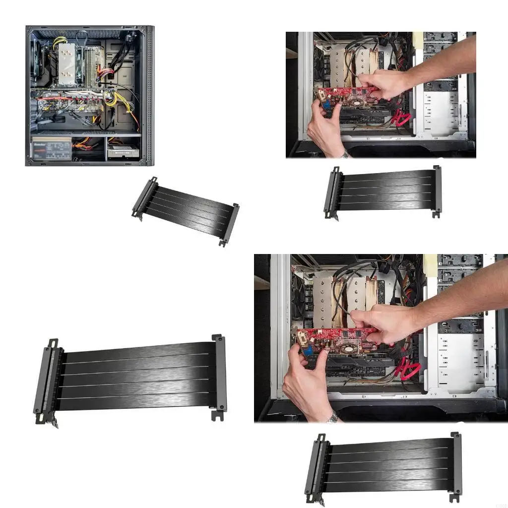 

C90F Fast Speed PCIe4.0 x16 Risers Cable 20cm Coppers Cores Optimized Airflows ITXes Build Compatible
