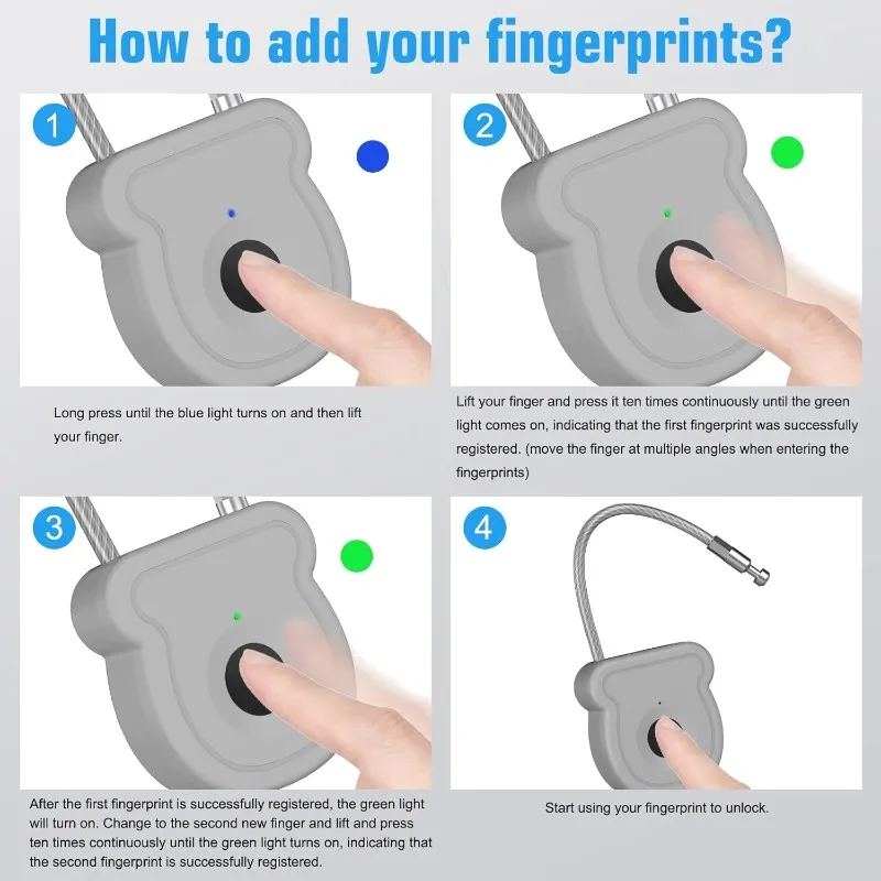 

N96R Smart Fingerprint Lock For Backpacks, Suitcases, And Outdoor Gear