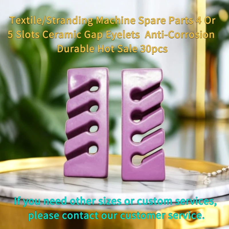 Textile/Stranding Spare Parts 4 Or 5 Slots Ceramic Eyelets  Anti-Corrosion Durable Hot Sale 30pcs