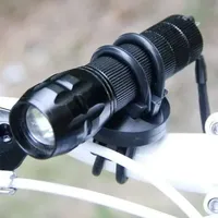 New 360° Degree Rotation Bicycle Light Holder Handlebar Clip for LED Flashlight Mountain Bike Front Flash Torch Light Bracket