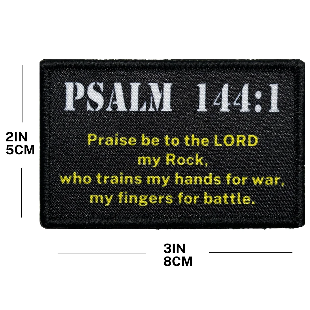 Psalm 144:1 Patch Combat Badge Morale Applique Embroidered Fastener Hook & Loop Emblem