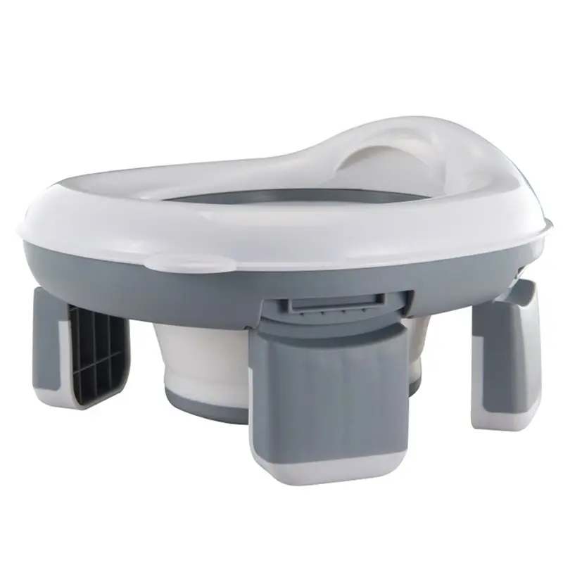 

Special Offer~Children's 3 In 1 Foldable Travel Toilet Seat Silicone Baby Potty Training Seat Gray Blue Pink