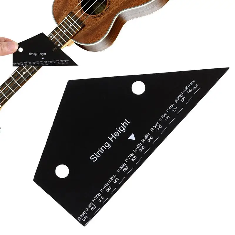 String Action Ruler Stainless Steel Guitar Instrument Ruler Guitar Measure Tool Portable String Action Ruler Gauge Fret Catcher