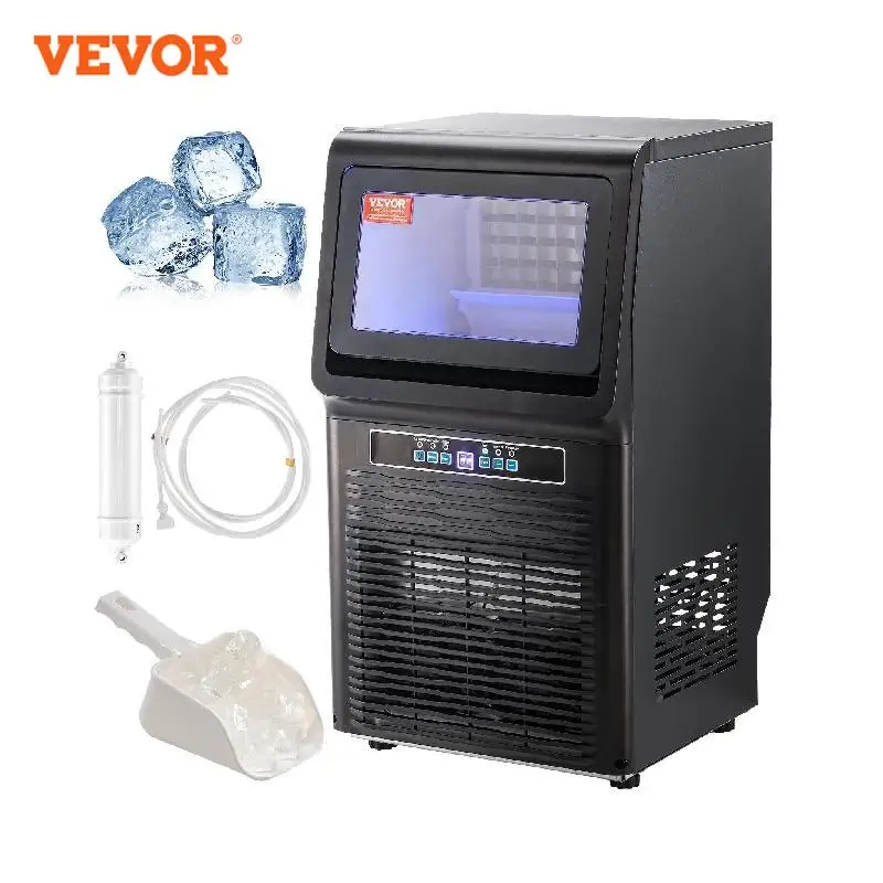 VEVOR Commercial Ice Maker Machine 36 Ice Cubes in 12-15 Minutes Freestanding Cabinet Ice Maker for Bar Home Office Restaurant