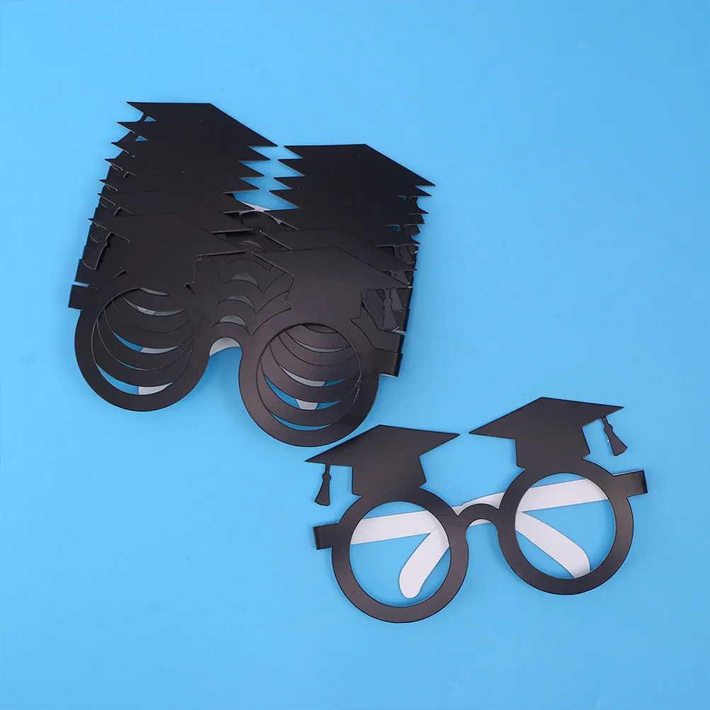 

12 Pcs Graduation Eyeglasses Novelty Paper Glasses for Party School Celebration Photo Props Lightweight Fits Students