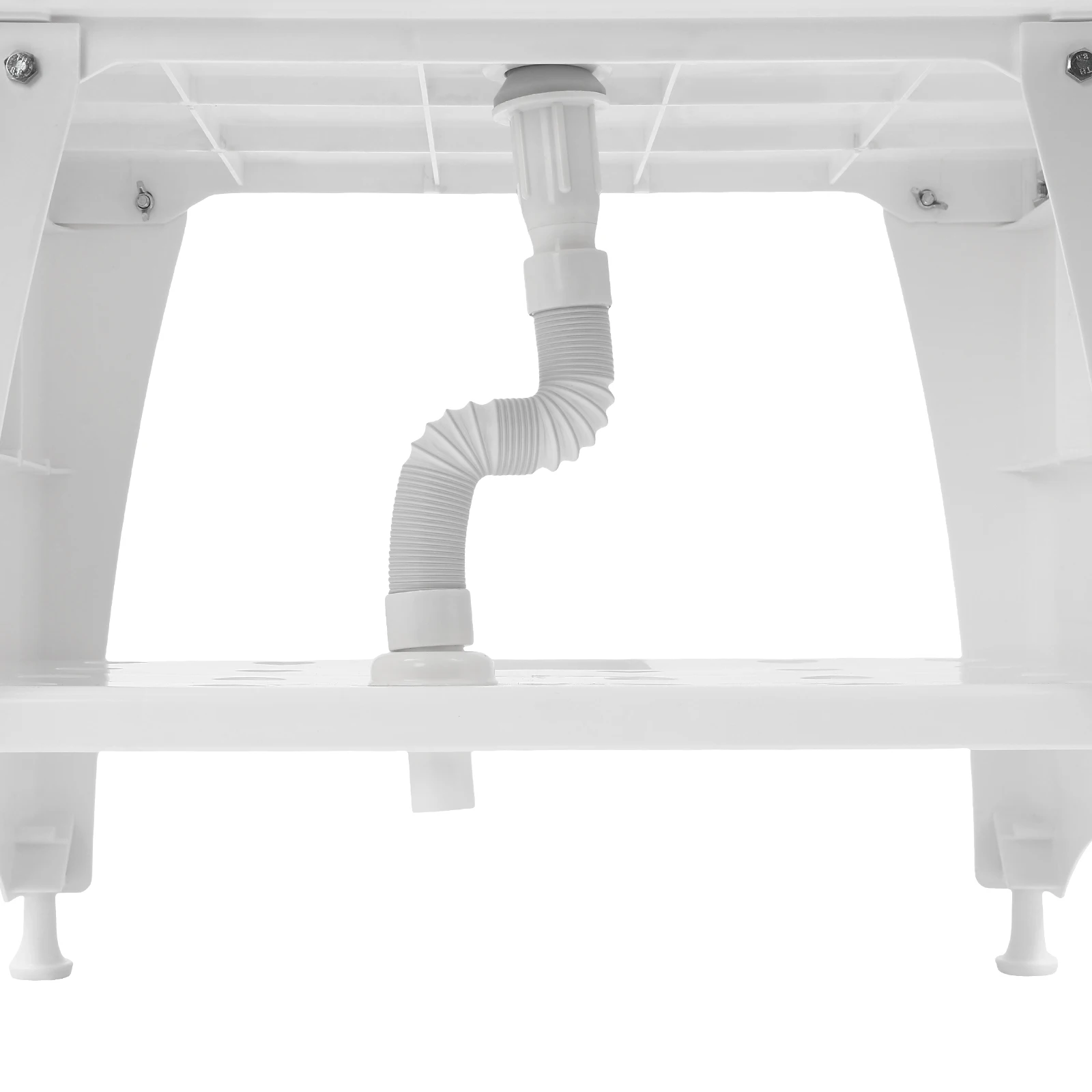 Utility Sink Laundry Tub with 220.46 lbs Capacity, Adjustable Feet, 360° Rotatable Faucet, Removable Washboard, Easy Installatio