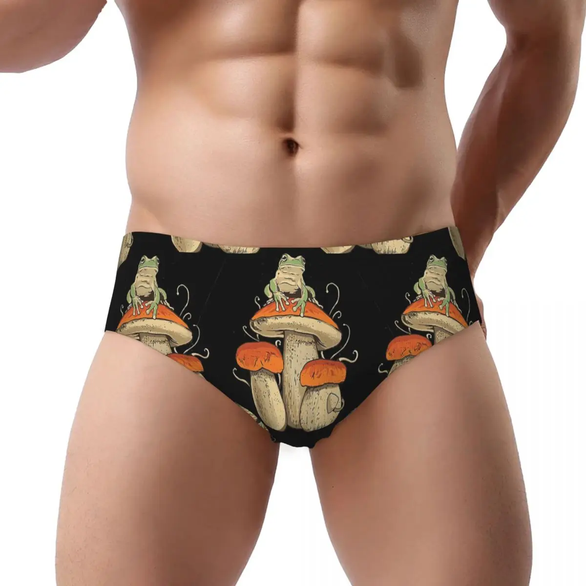 

Boho Mushroom Frog Men Triangle Panties Breathable Boxer Underpants Short Underwear for Homme Man Boyfriend Gifts