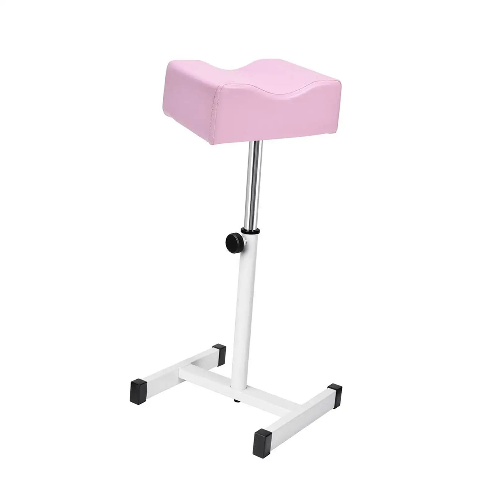 Pedicure Manicure Footrest with Soft Cushion Adjustable 40.5cm-66cm Sturdy Foot Massage Stool for Beauty Nail Salon