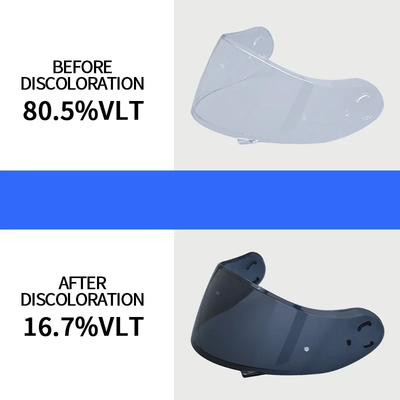 Photochromic Visor Lens for SHOEI Neotec 2 CNS-3,Plating Lens Phototropy Clear Anti-UV Glasses Shield Autochromic lens