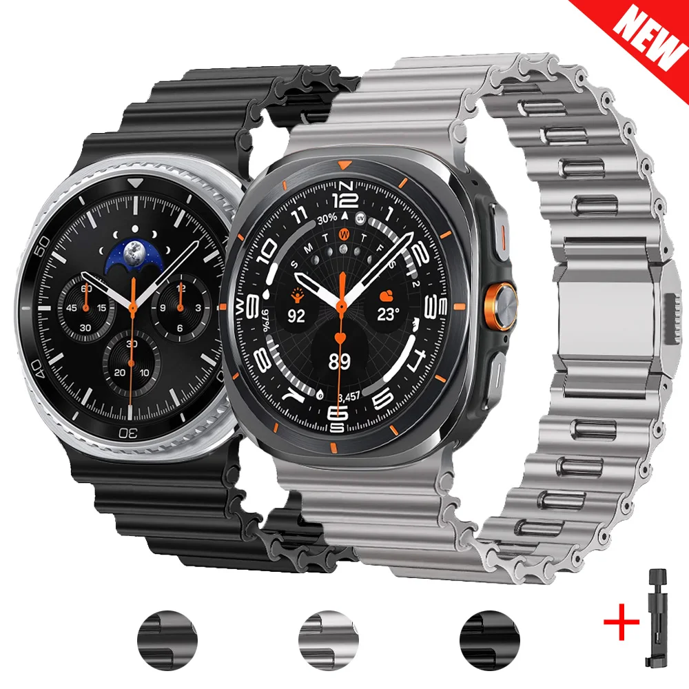 Stainless Steel Magnetic Strap for Samsung Galaxy Watch 8 40mm 44mm 8Classic 46mm Metal Band for Galaxy Ultra 47mm Bracelet
