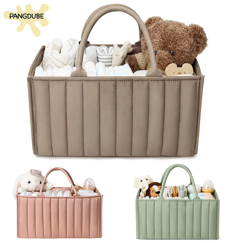 PANGDUBE Baby Diaper Organizer Bag Folding Portable Diaper Stackers & Caddies High Capacity Storage Bag for Baby Things