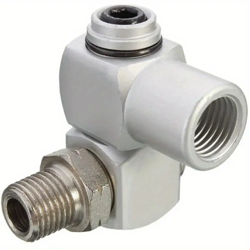 1pc Pneumatic Part Universal 360 Swivel Air Hose Connector Adapter Flow Tool for Compressor