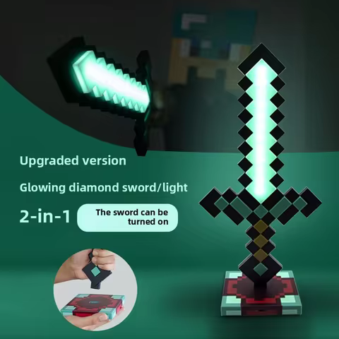 LED Spiel Pixel Icon Nachtlicht 3D Illusion Led Geister Lampe Visuelle Action Figur Modell Sprachsteuerung Lampe für Gaming Zimmer Dekor - AliExpress 39