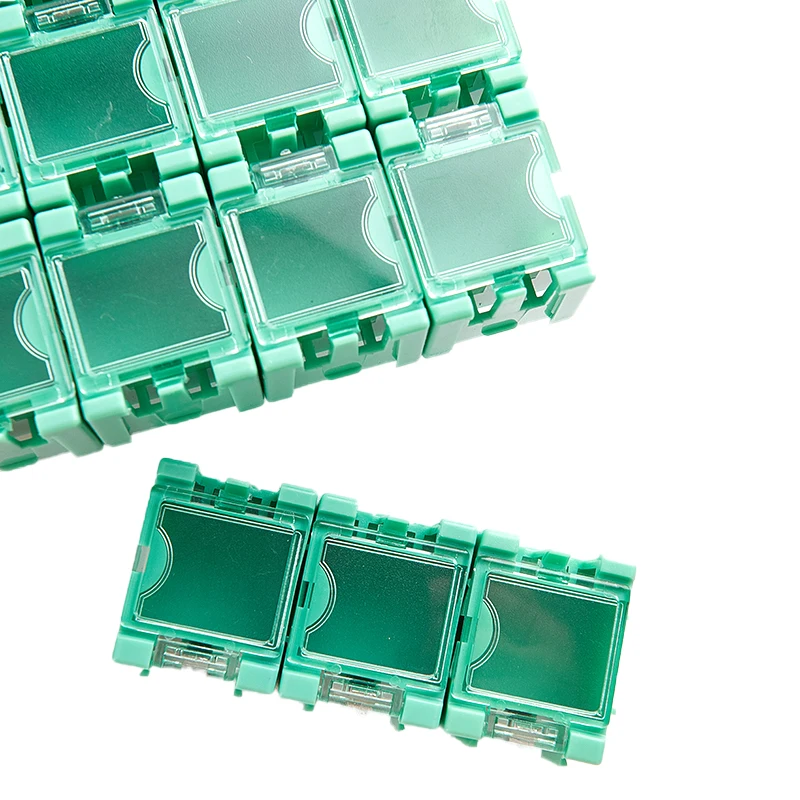 50Pcs/Set SMD SMT Electronic Component Container Mini Storage Boxes kit desk organizer·