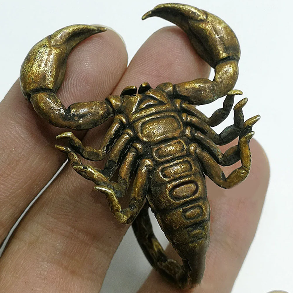 

Copper Scorpion Ornament St Graves Chakra Stones Ornaments Retro Decor Desktop Adornment Decorate