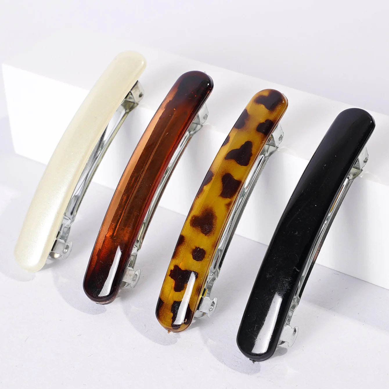 

New Fashion Retro Leopard Print Spring Clip Bangs Hair Clip for Women New Side Clip Duckbill Side Clip Hair Accessory Hairpin