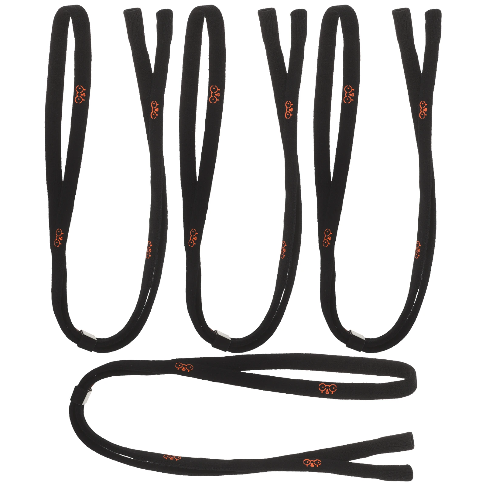 

4 Pcs Eyeglasses Rope Cord for Sports Adjustable Strap Sunglasses Straps Universal Black Lanyard Child