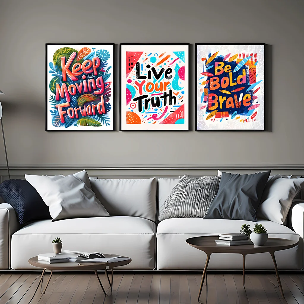 Nordische Wandkunst Inspirierende Motivierende Zitate Leinwanddruck Moderner Stil Poster Drucke Wohnzimmer Wanddekoration