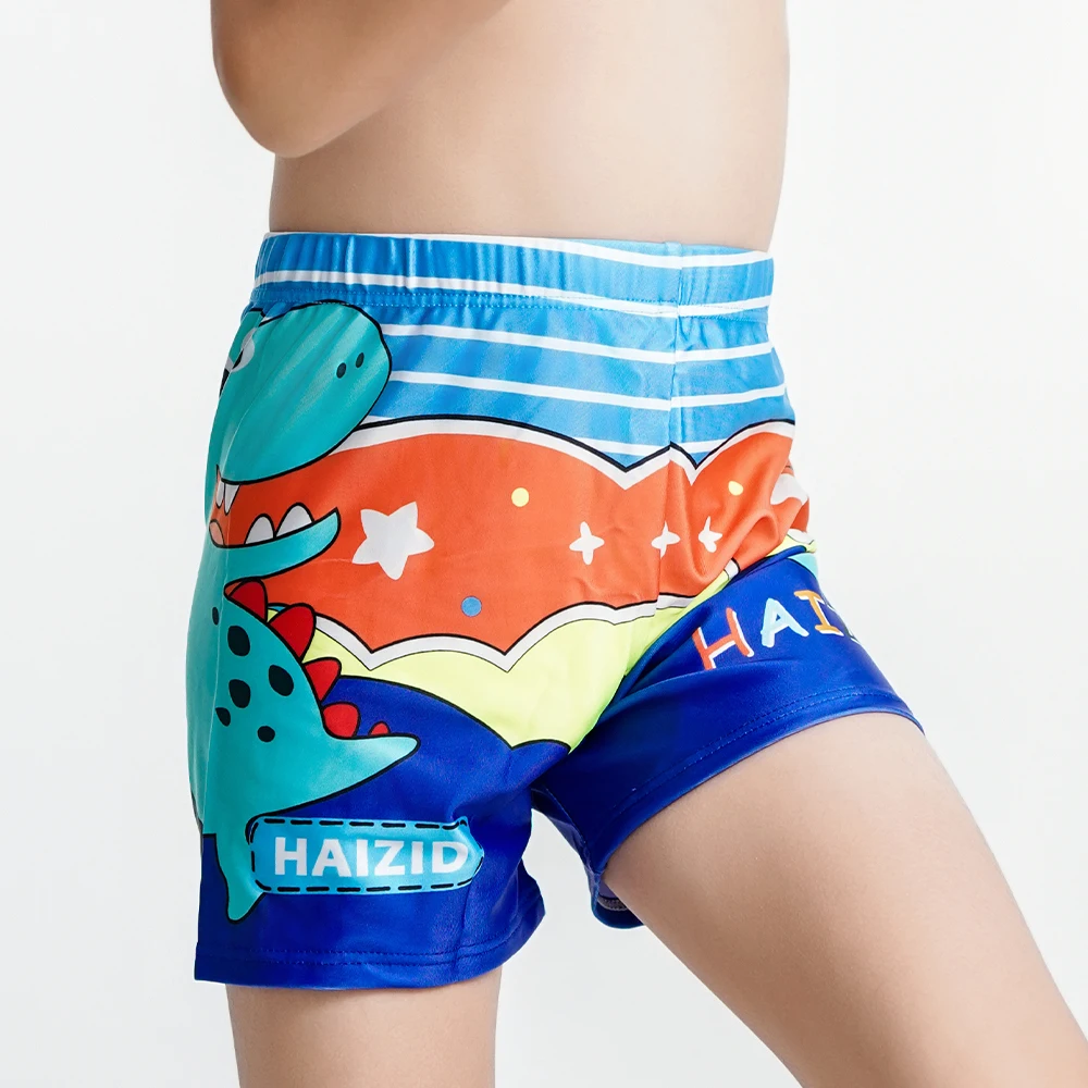 Boys Swim Trunks Toddler Swim Shorts Quick Drying Swimming Boxer Briefs Cute Dinosaur Shark Print Children\'s Swimwear Swimsuit