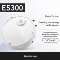 ES300 Smart Robot Vacuum Cleaner - Touchscreen 3-in-1 Automatic Sweeping, Mopping for Home, Office, and Living Room