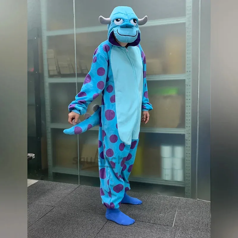 

COSda@2025Zipper for Men and Women, Frog Buttons with Mike Buttons, Anime Monster Kigurumi Halloween Pajamas for
