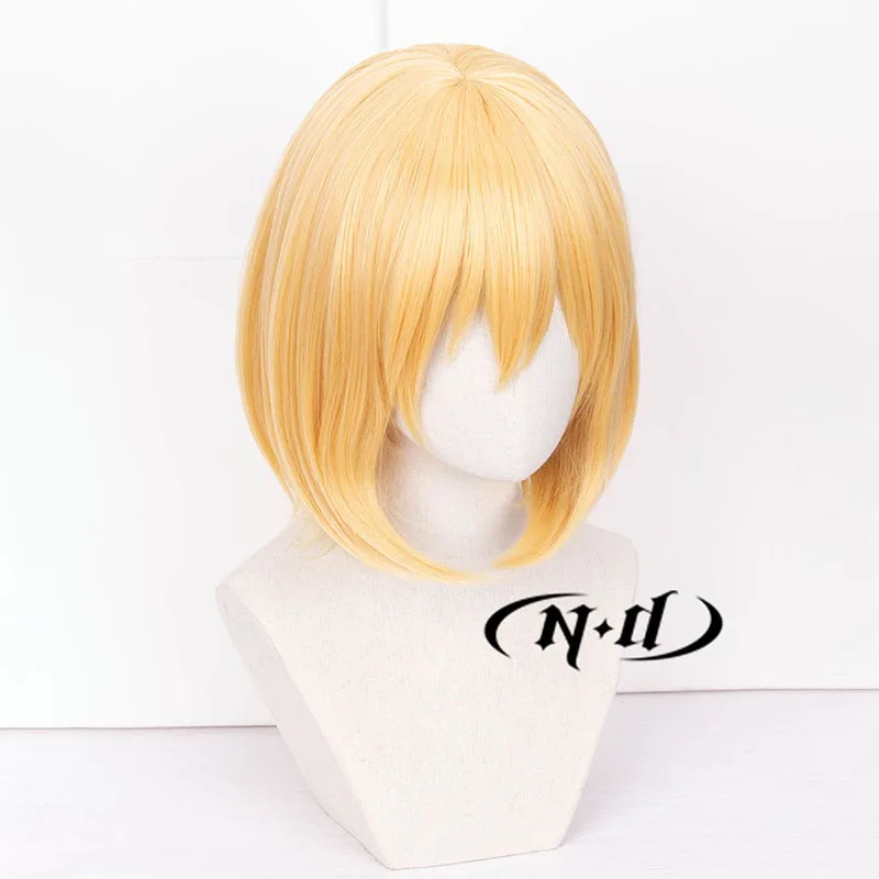 ND عواء Jenkins بيندراجون تأثيري الباروكات أنيمي كوس تأثيري شعر أشقر الباروكات ل كوميك كون كوزر زي موضوع حفلة الاصطناعية