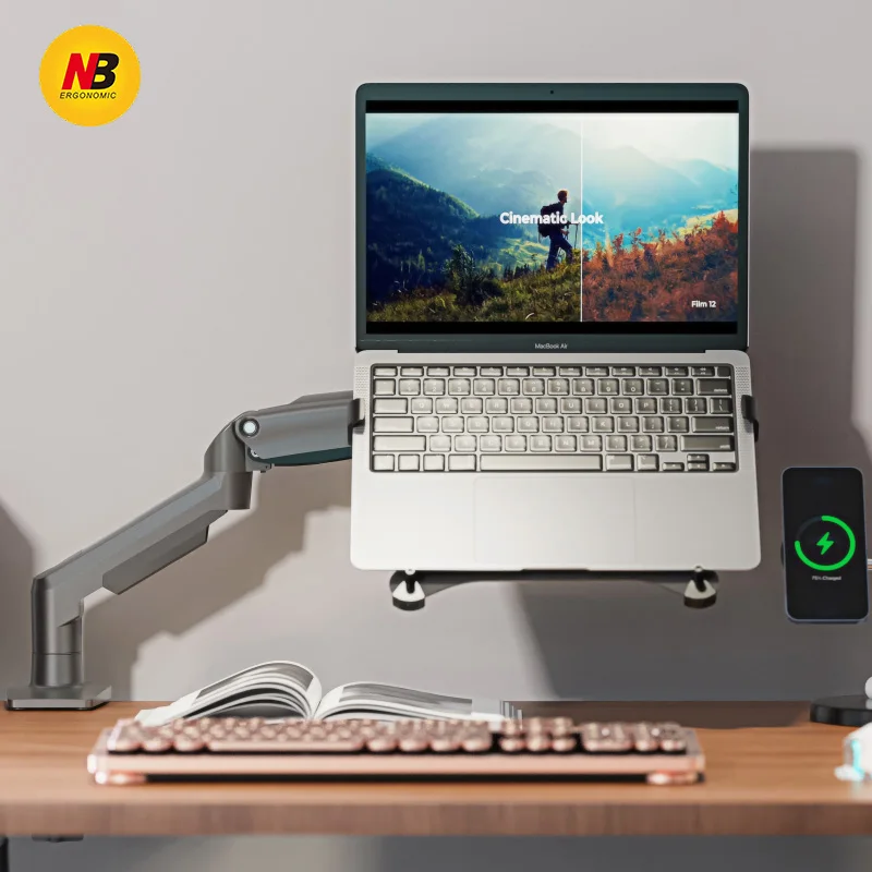 Laptop Mechanical Arm Stand Suitable for Cooling and Height-increasing Stand Base for Laptops Ranging From 10 to 17 Inches