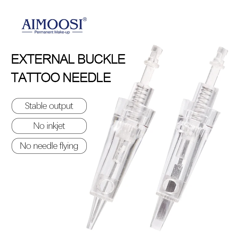 AIMOOSI 15Pcs Tattoo Microblading Piercing Needles Pen For Permanent Eyebrow Lip Makeup Cosmetics PMU Tattoo Machine Accessories