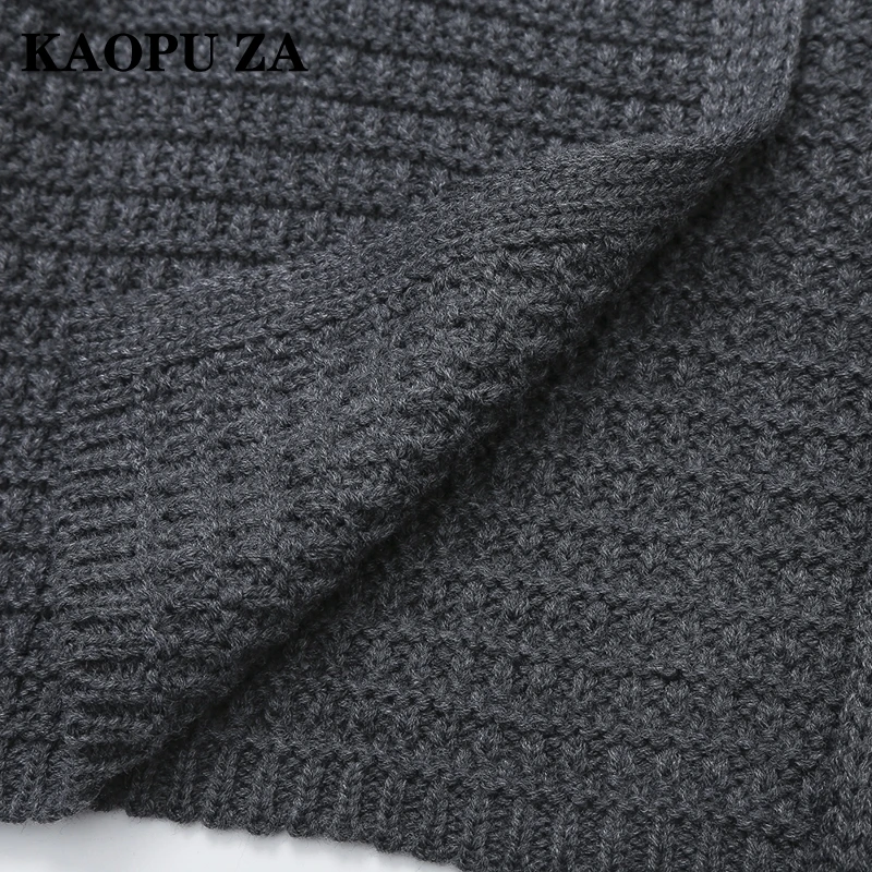 KAOPU ZA 2024 New Autumn Woman Casual O-Collar Long Sleeve Cardigan Jacket Female Vintage Solid Color Knit One Buttons Top Coat